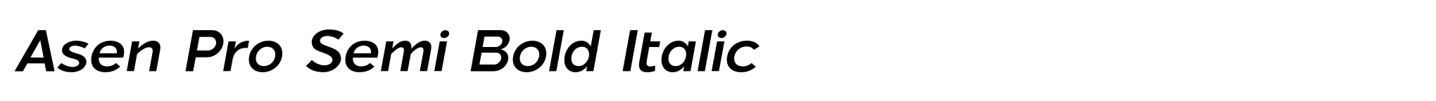 Asen Pro Semi Bold Italic image